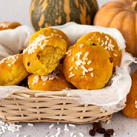 Panini dolci alla zucca senza uova