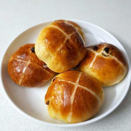 Panini hot cross buns