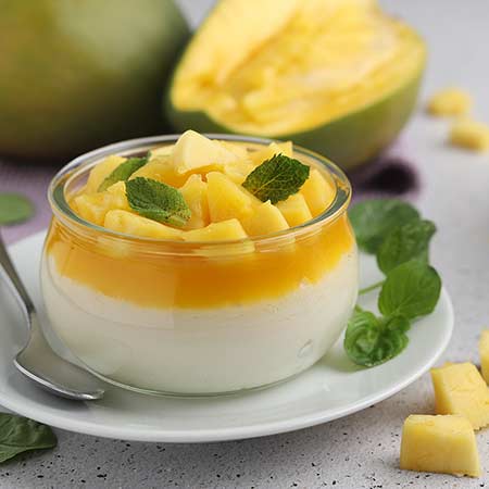 Panna cotta al mango