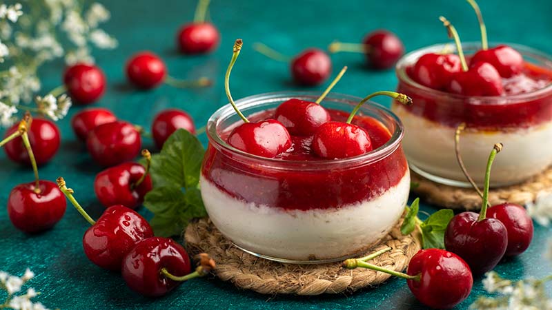 Panna cotta alle ciliegie