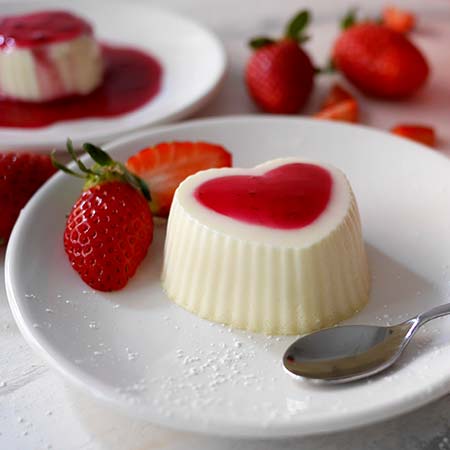 Panna cotta alle fragole