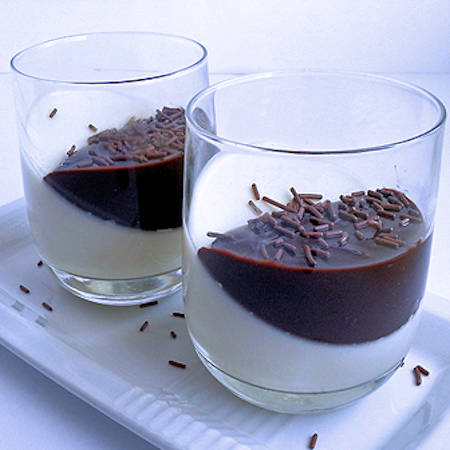 Panna cotta bicolore