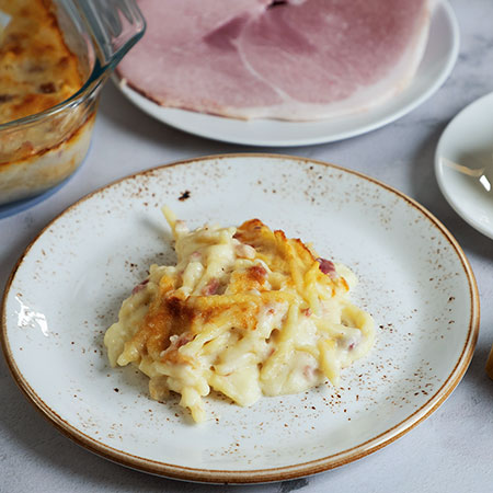 Pasta al forno prosciutto e scamorza