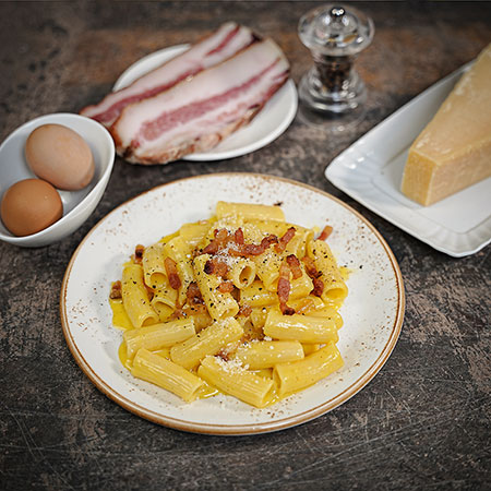 Pasta alla carbonara risottata