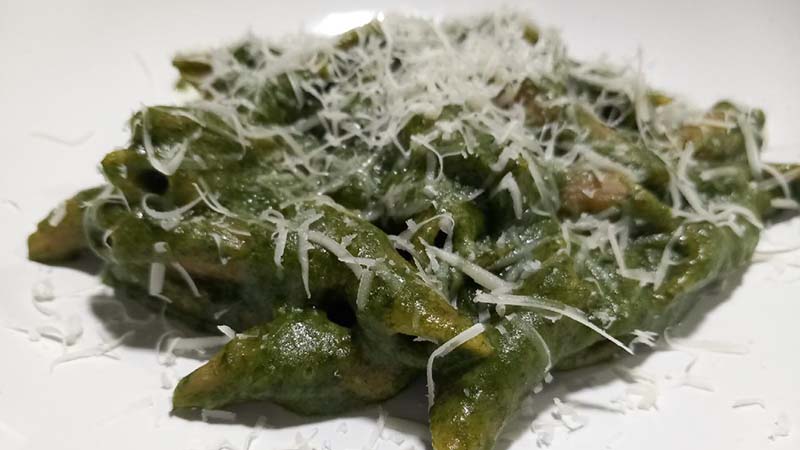 Pasta risottata agli spinaci