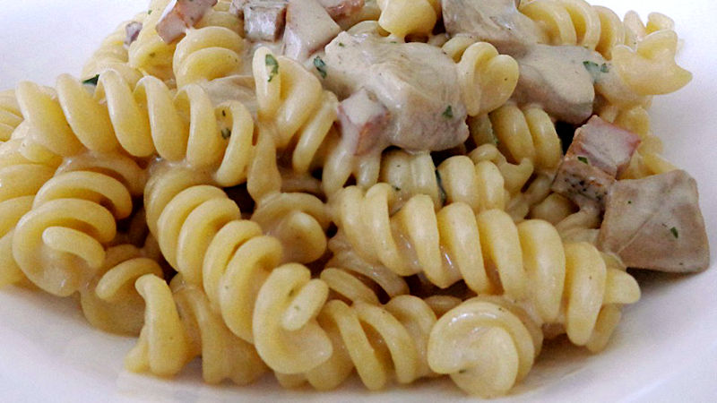 Pasta risottata porcini e speck