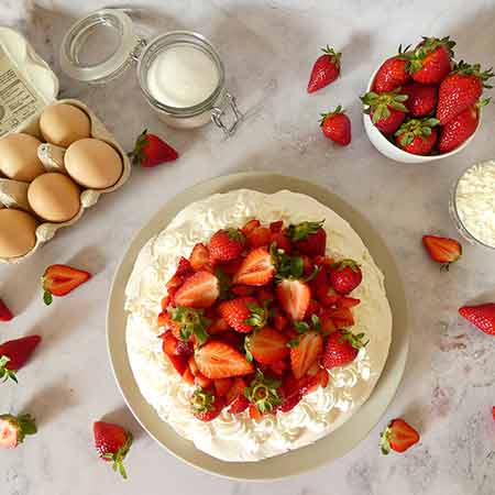 Pavlova alle fragole