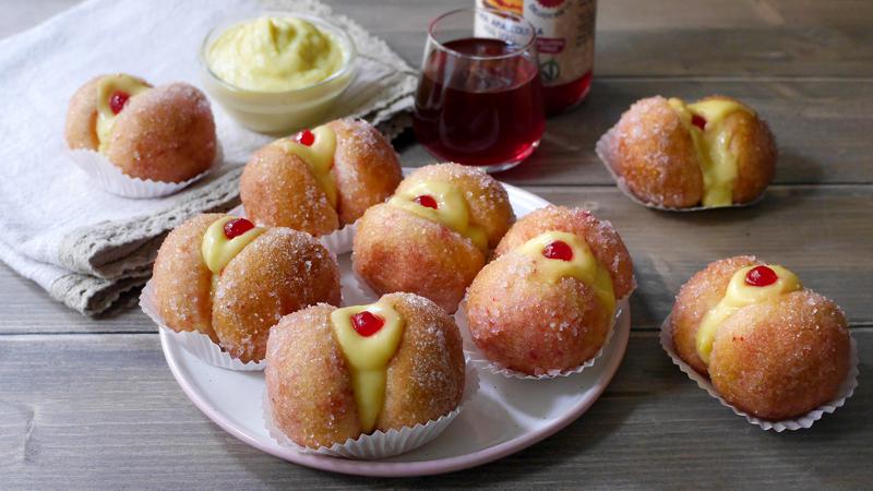 Pesche dolci alla crema