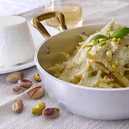 Pesto di pistacchi e ricotta