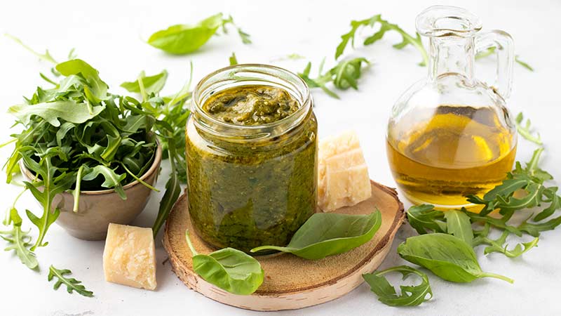 Pesto di rucola e basilico