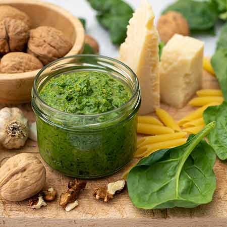 Pesto di spinaci leggero