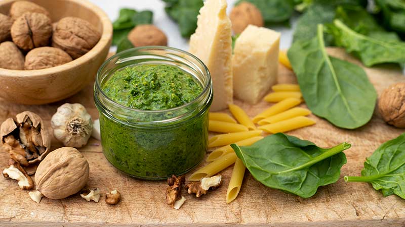 Pesto di spinaci leggero