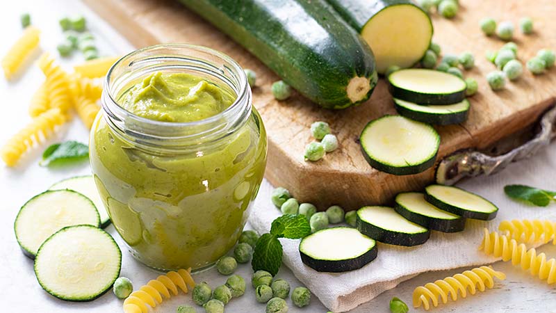 Pesto di zucchine e piselli