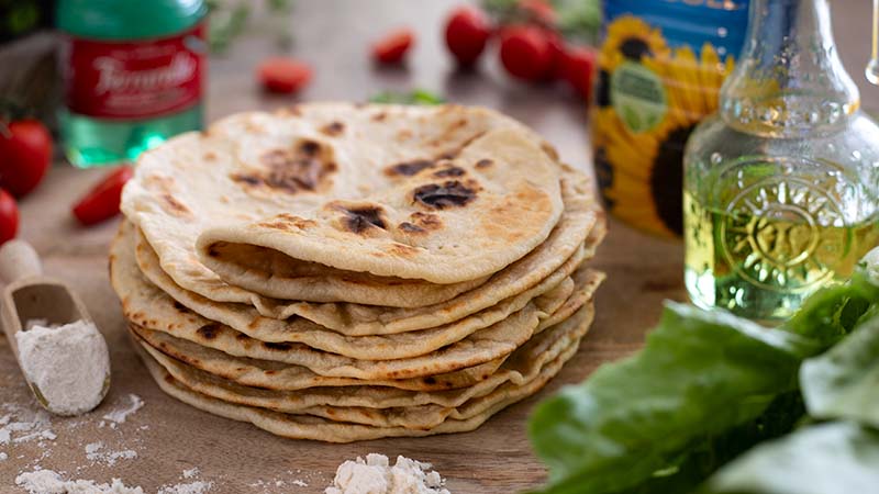 Piadina leggera all'acqua