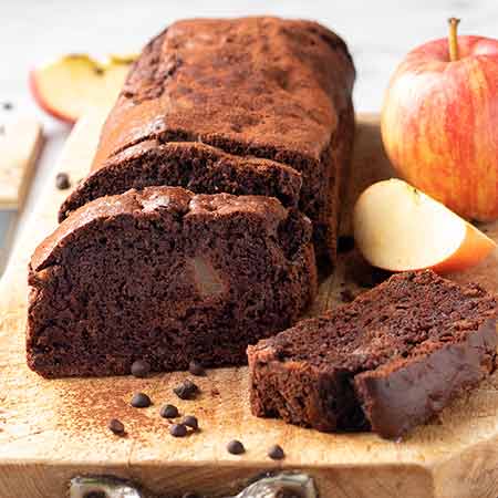 Plumcake al cacao mele e gocce di cioccolato