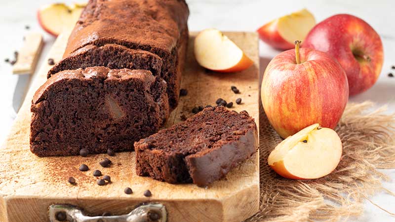 Plumcake al cacao mele e gocce di cioccolato