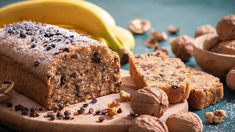 Plumcake banane e noci