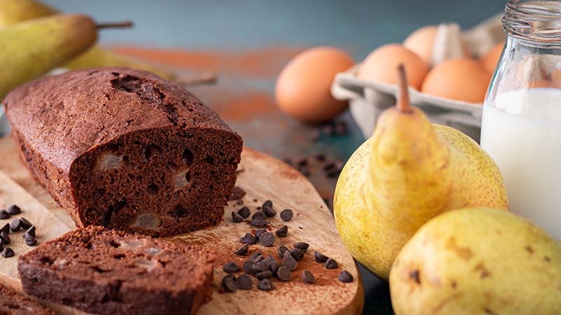 Plumcake cioccolato e pere