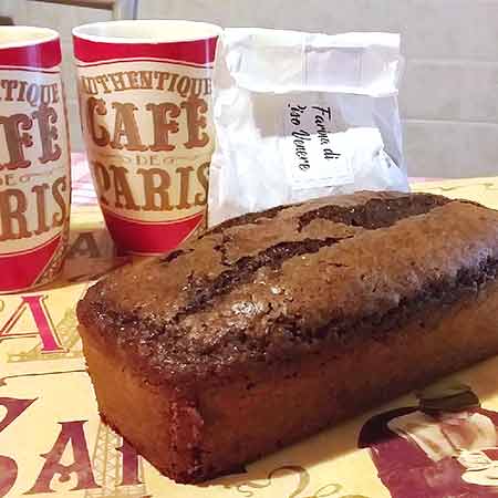 Plumcake con farina di riso venere e cioccolato