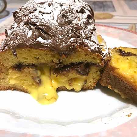 Plumcake farcito crema e Nutella