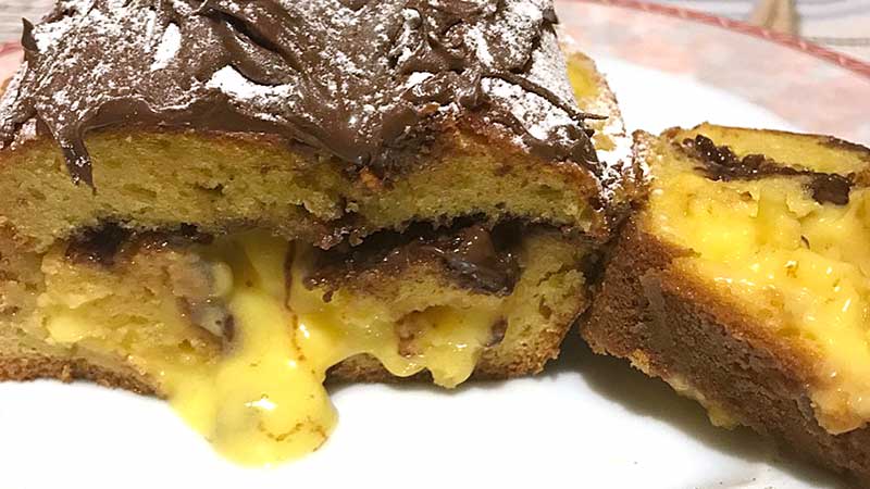 Plumcake farcito crema e Nutella