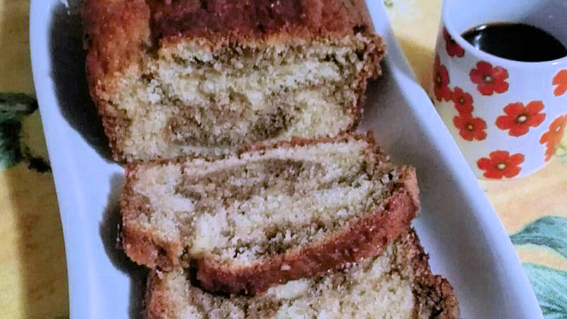 Plumcake marmorizzato al caffè