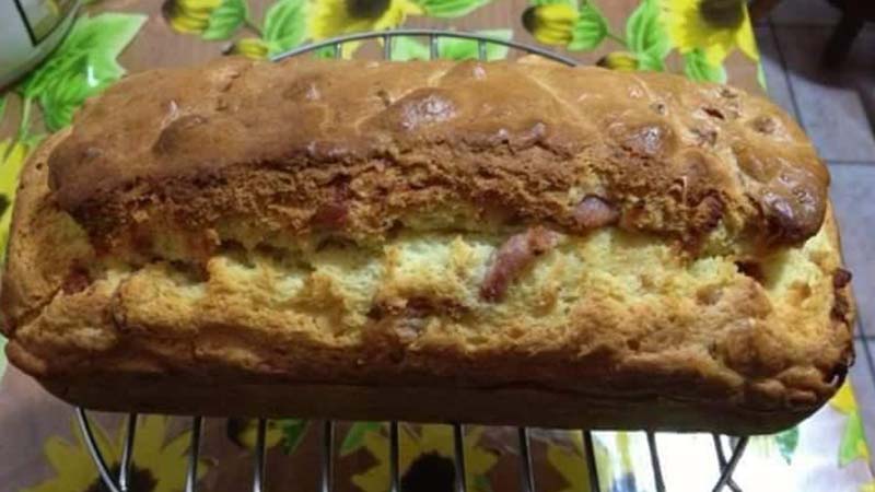 Plumcake salato pancetta e fontina