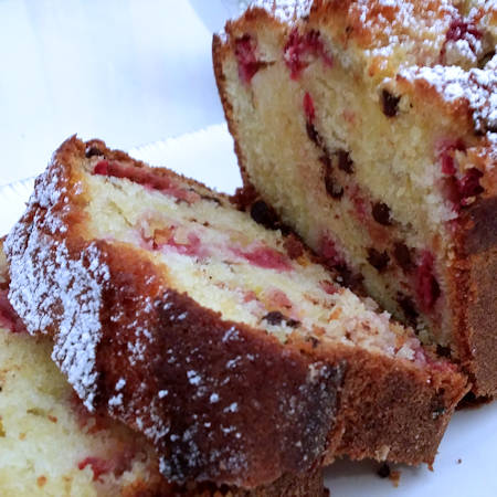 Plumcake yogurt e lamponi