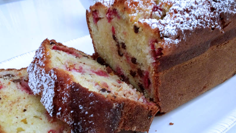 Plumcake yogurt e lamponi