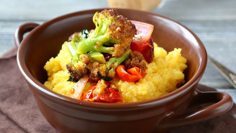 Polenta con broccoli