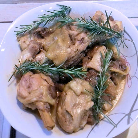 Pollo con funghi