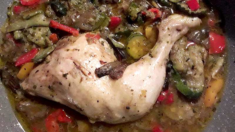 Pollo con verdure a Varoma