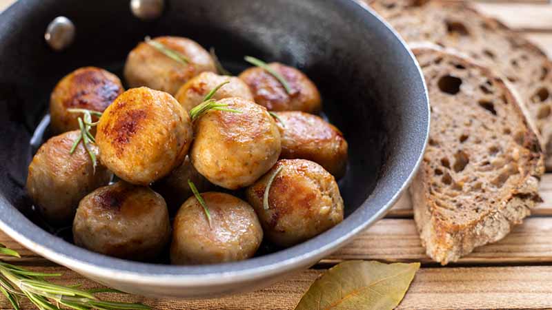 Polpette di carne in bianco