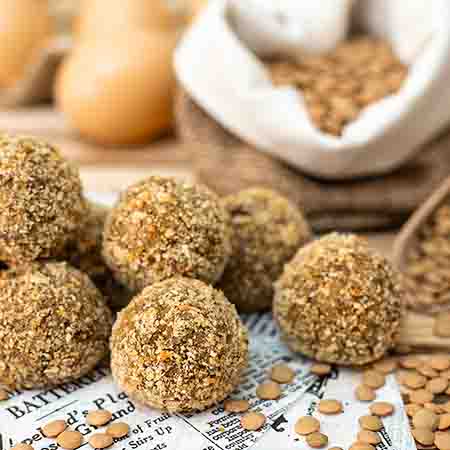 Polpette di lenticchie in bianco