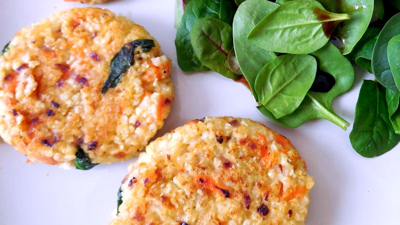 Polpette di miglio con spinaci