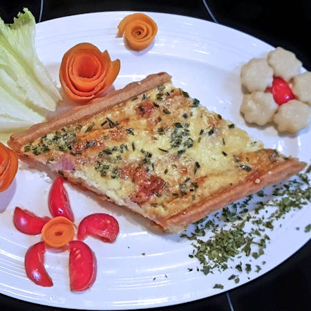 Quiche al bacon con base brisé