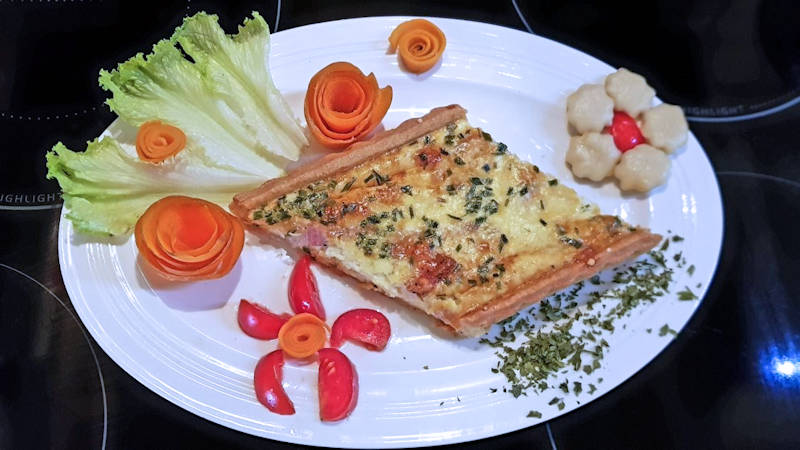 Quiche al bacon con base brisé