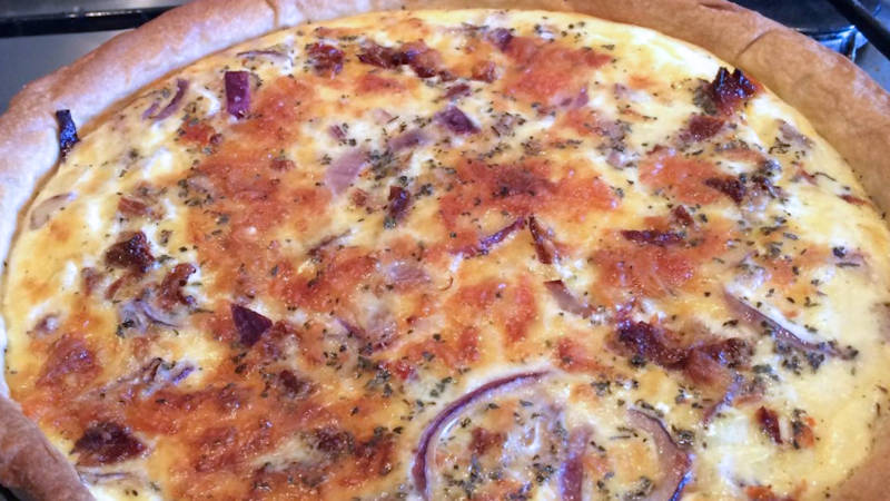 Quiche cipolle e acciughe