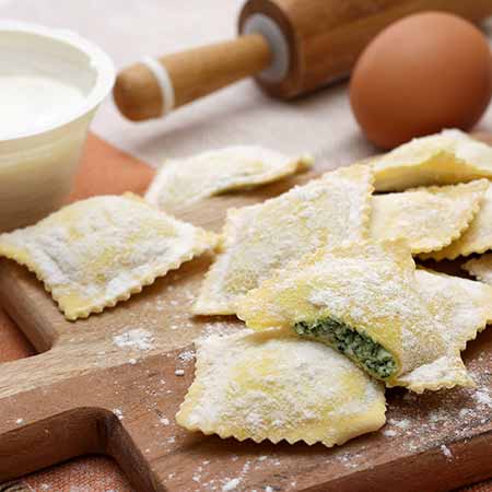 Ravioli ricotta e spinaci