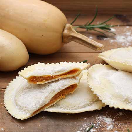 Ravioli zucca patate e cipolla