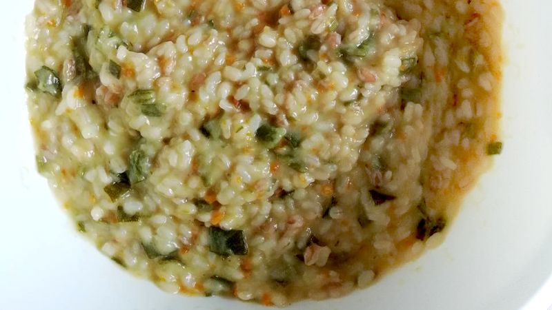 Riso farro e orzo con carote e zucchine