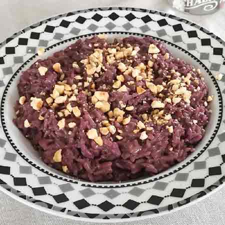 Risotto ai mirtilli e nocciole