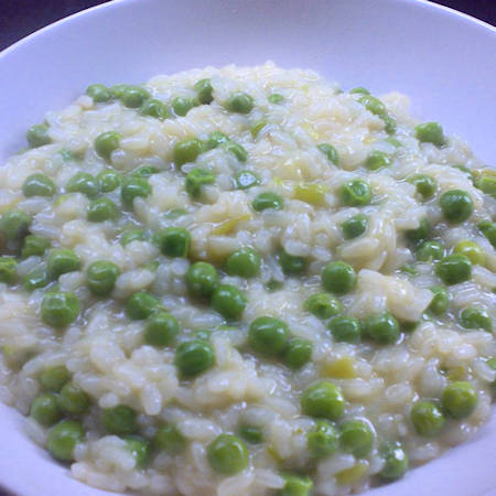 Risotto ai piselli vegan