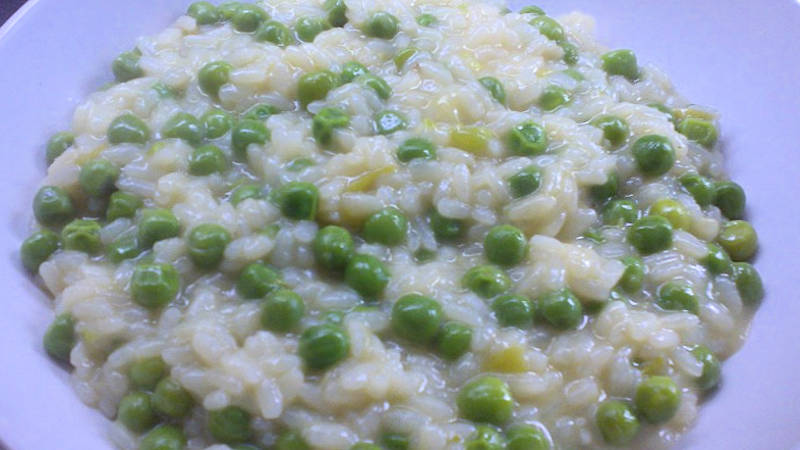 Risotto ai piselli vegan