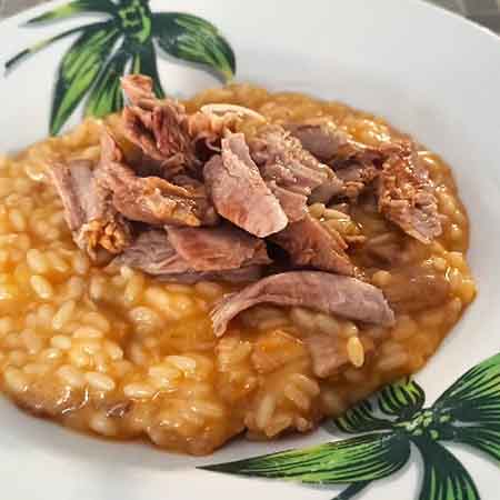 Risotto al brodo di tacchino