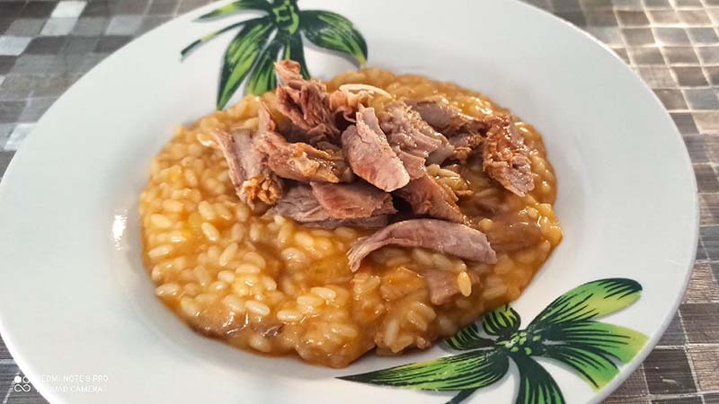 Risotto al brodo di tacchino