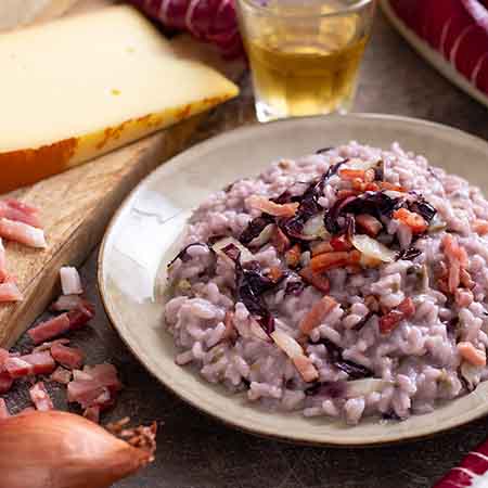 Risotto al radicchio e speck