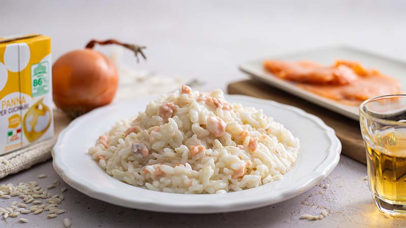 Risotto al salmone