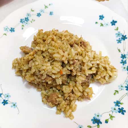 Risotto al tonno e pesto