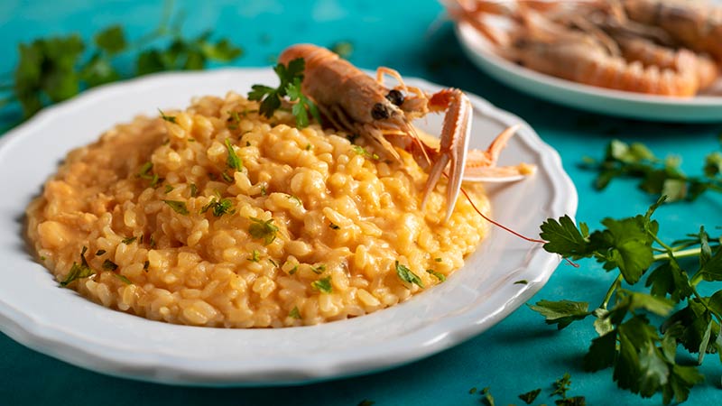 Risotto alla crema di scampi